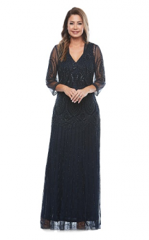 Jesse Harper collection, Style Code JH0269 mid, Long beaded dress and jacket